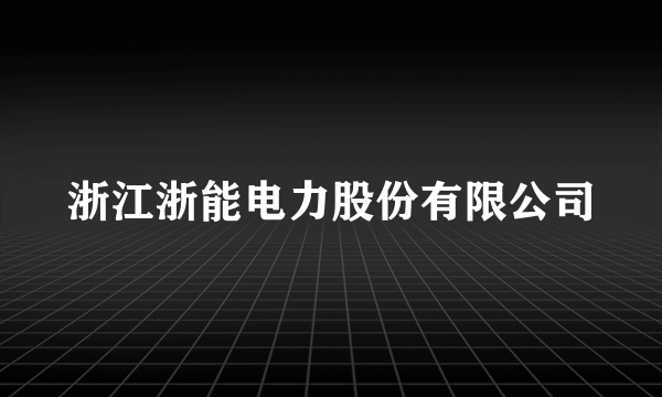 浙江浙能电力股份有限公司