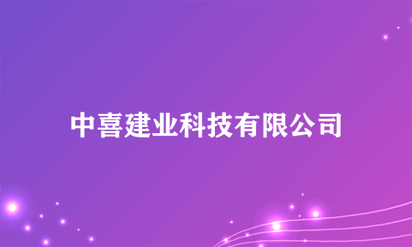 中喜建业科技有限公司
