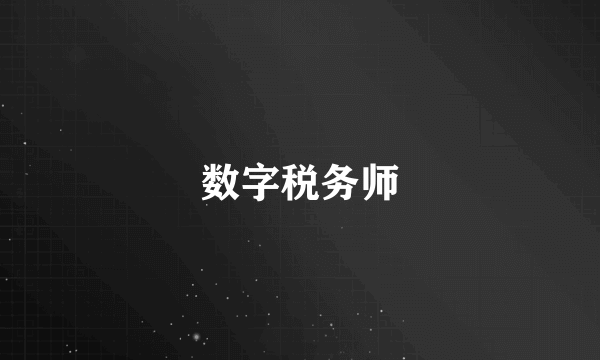 数字税务师