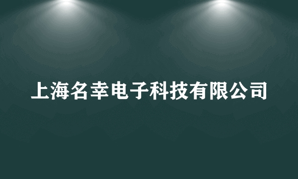 上海名幸电子科技有限公司