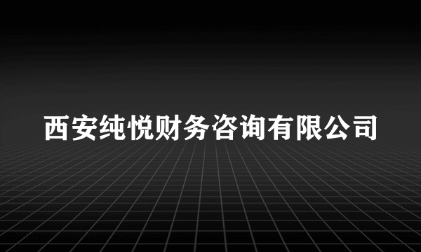 西安纯悦财务咨询有限公司