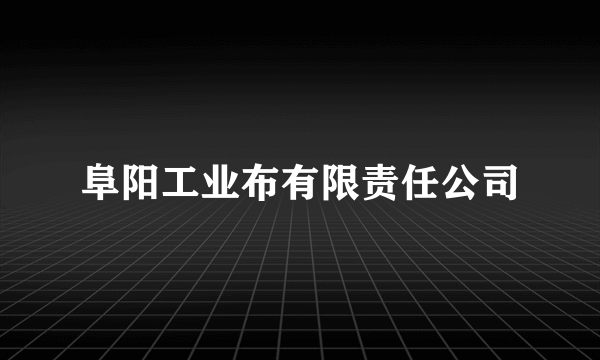 阜阳工业布有限责任公司