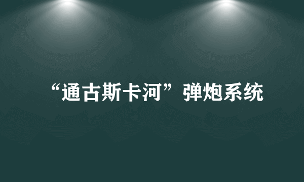 “通古斯卡河”弹炮系统