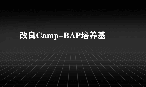 改良Camp-BAP培养基