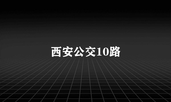 西安公交10路