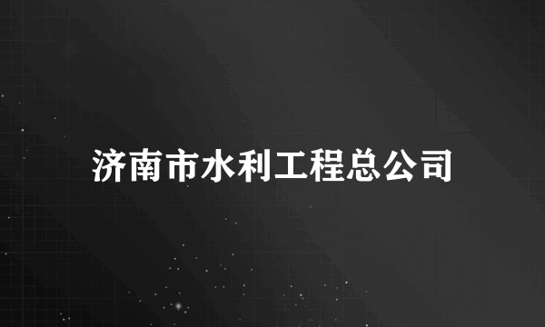 济南市水利工程总公司