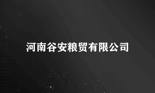 河南谷安粮贸有限公司