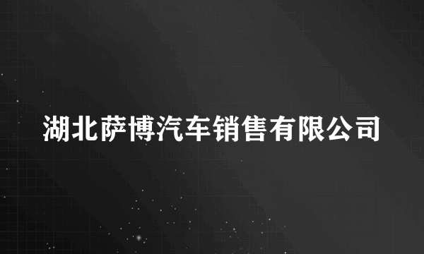 湖北萨博汽车销售有限公司