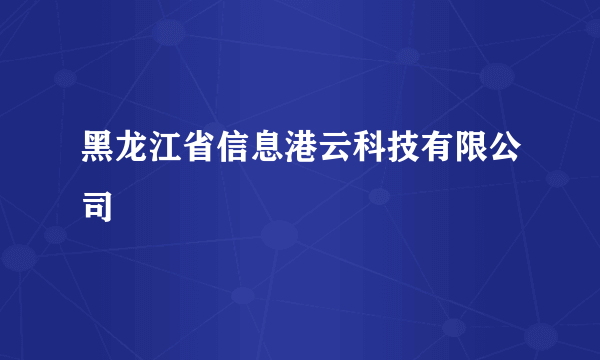 黑龙江省信息港云科技有限公司