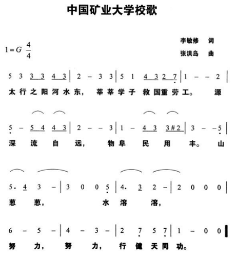 中国矿业大学校歌