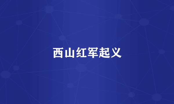 西山红军起义