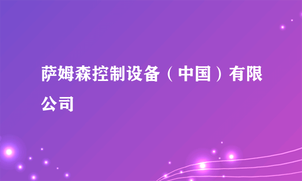萨姆森控制设备（中国）有限公司