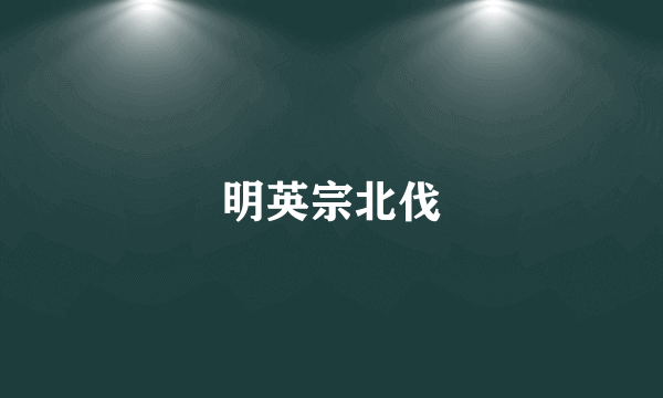 明英宗北伐