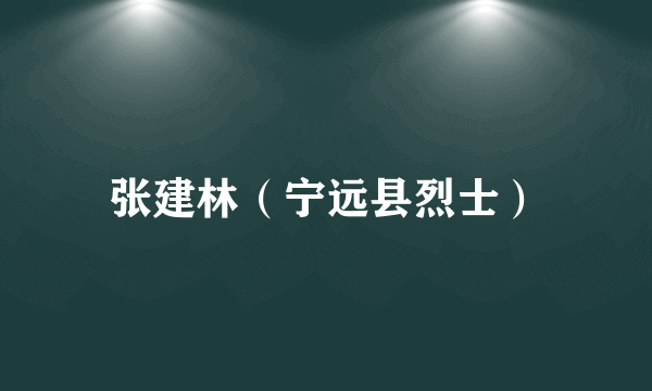 张建林（宁远县烈士）