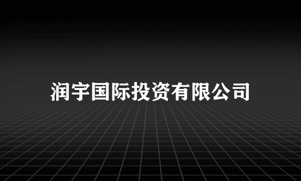 润宇国际投资有限公司