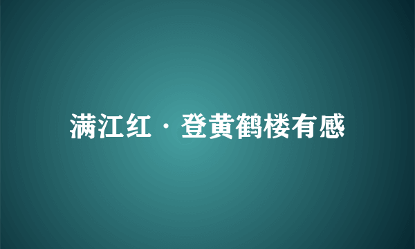 满江红·登黄鹤楼有感