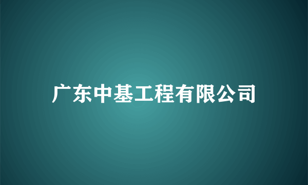 广东中基工程有限公司