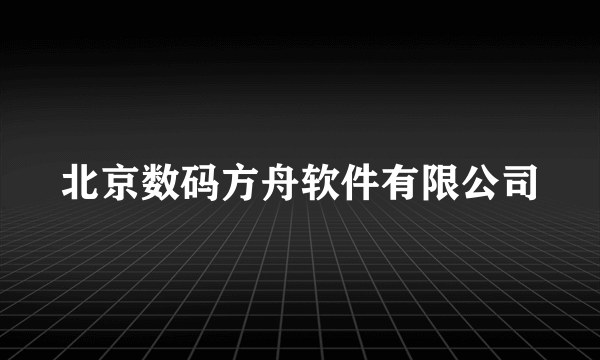 北京数码方舟软件有限公司