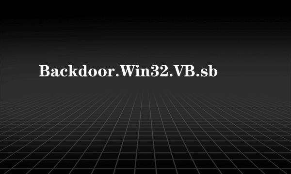 Backdoor.Win32.VB.sb