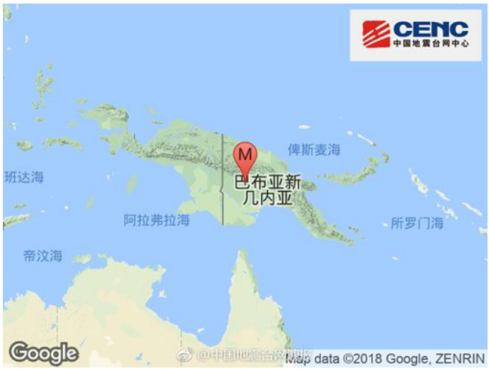 3·6巴布亚新几内亚地震