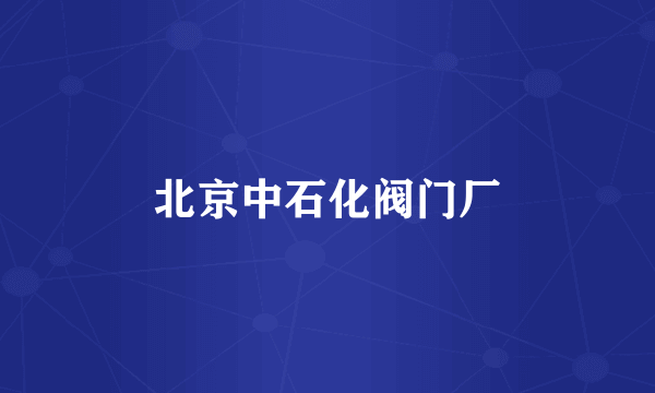 北京中石化阀门厂