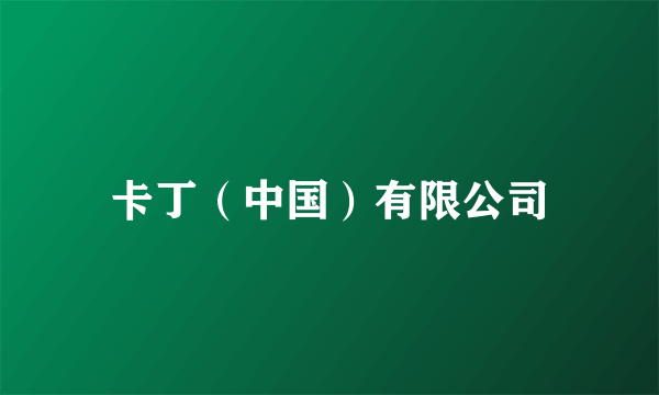 卡丁（中国）有限公司
