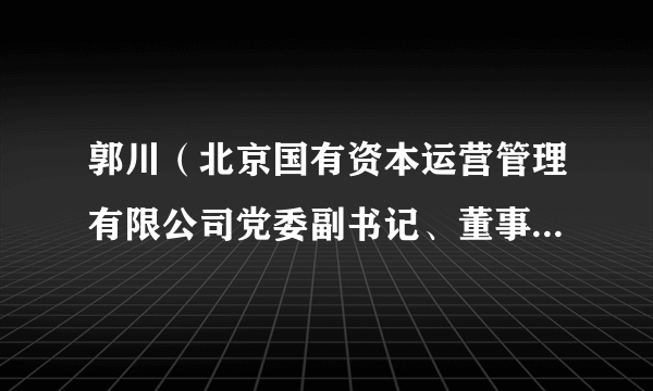 郭川（北京国有资本运营管理有限公司党委副书记、董事、总经理）