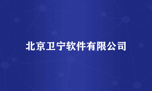 北京卫宁软件有限公司