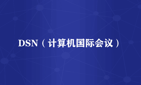 DSN（计算机国际会议）