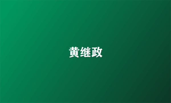 黄继政