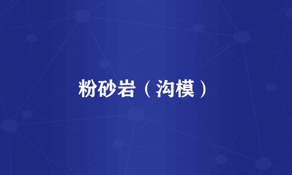 粉砂岩（沟模）