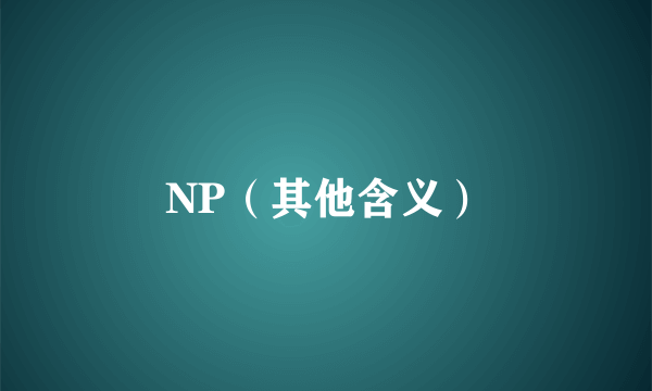 NP（其他含义）