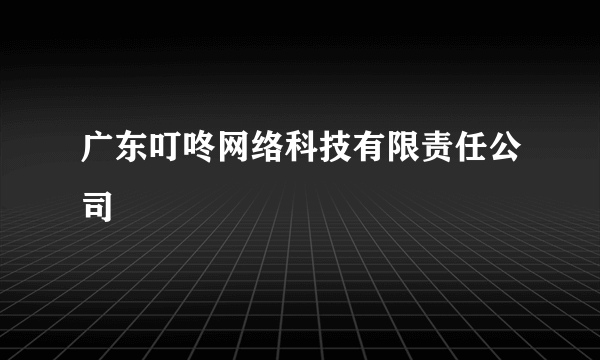 广东叮咚网络科技有限责任公司