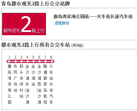 青岛公交都市观光2路