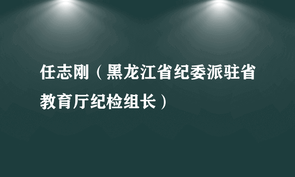 任志刚（黑龙江省纪委派驻省教育厅纪检组长）