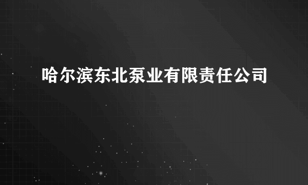 哈尔滨东北泵业有限责任公司
