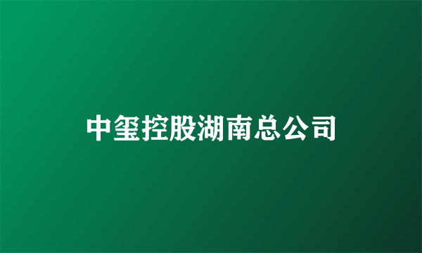 中玺控股湖南总公司