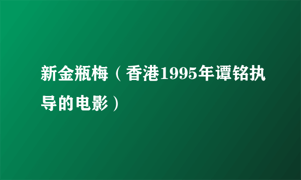 新金瓶梅（香港1995年谭铭执导的电影）