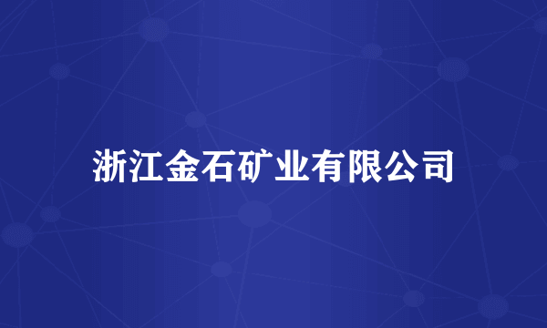 浙江金石矿业有限公司