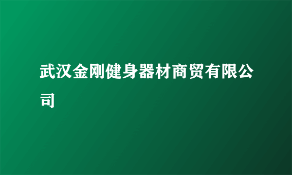 武汉金刚健身器材商贸有限公司