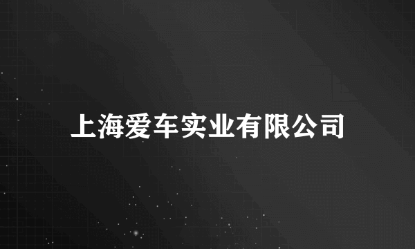 上海爱车实业有限公司