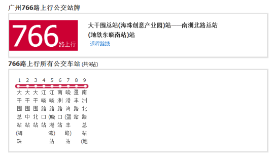 广州公交766路