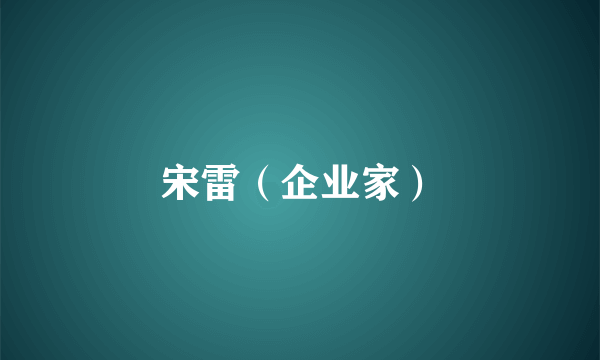 宋雷（企业家）
