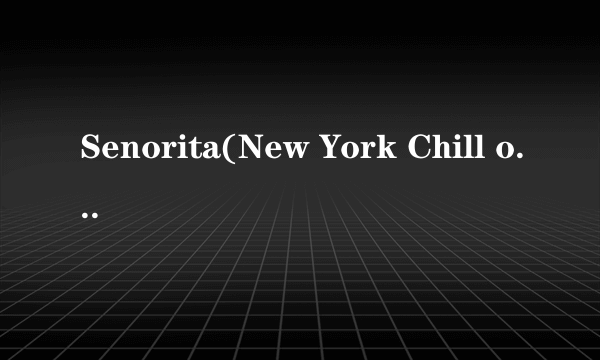 Senorita(New York Chill out Edit)