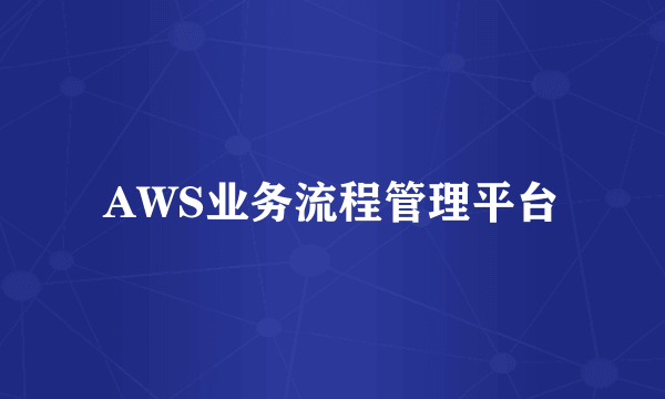AWS业务流程管理平台