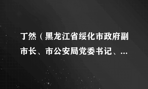 丁然（黑龙江省绥化市政府副市长、市公安局党委书记、局长、督察长）