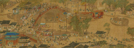 宋张择端清明易简图卷