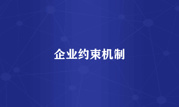 企业约束机制