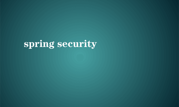 spring security