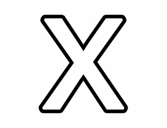 x（英语字母排列中第24个字母）